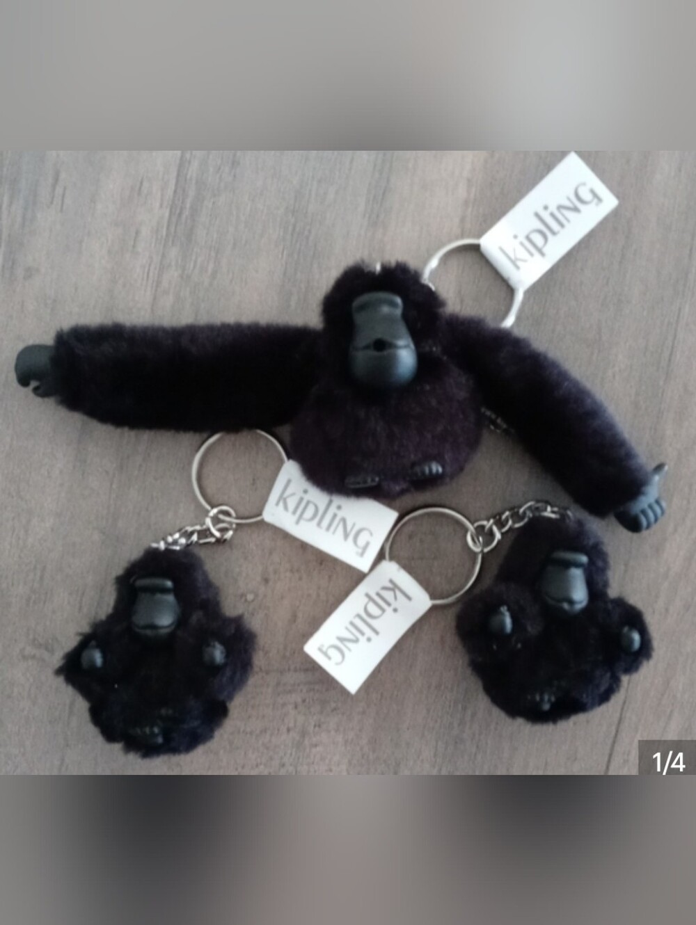 3 Monkey Kipling Key Charms